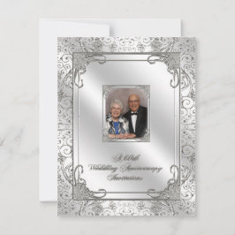 60-års bröllopsjubileum Foto Inbjudningskort