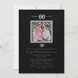 60-års bröllopsjubileum - LÄGG TILL BILD Inbjudnin Inbjudningar