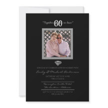 60-års bröllopsjubileum - LÄGG TILL FOTO Inbjudnin