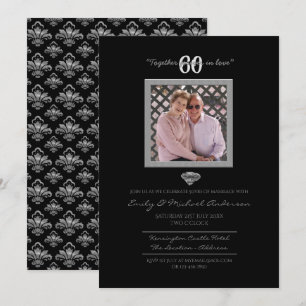 60-års bröllopsjubileum - LÄGG TILL FOTO Inbjudnin Inbjudningar