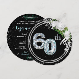 60-års diamant bröllopsdag inbjudningar