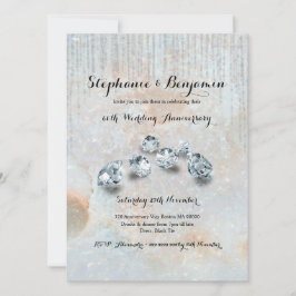 60-års diamantjubileum Celestial Chic Inbjudningar