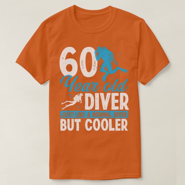60 års Dyka Diver Snorkel 60 födelsedag T Shirt (Design framsida)
