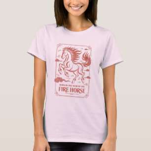 60-års födelsedag Eldhäst Kinesisk Zodiak 2026 Lun T Shirt