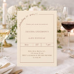 60-års födelsedags champagne guld enkel modern inbjudningar<br><div class="desc">Fira en milstolpe med stil med denna eleganta inbjudan till 60-årsfirande i mjuka champagnetoner. Designad för en sofistikerad och minnesvärd fest,  har denna inbjudan en ren,  modern layout med detaljer i delikat script och en subtil hjärtaccent för en feminin och tidlös touch.</div>