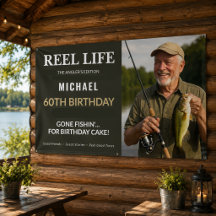 60-års födelsedags fiskparty rullande livsfoto