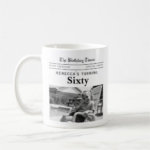 60-års födelsedags tidning kaffemugg