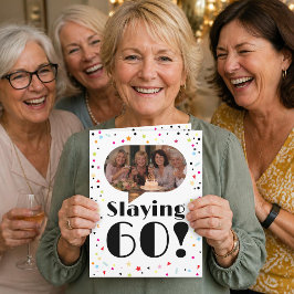 60-års födelsedagsfoto Humor kort