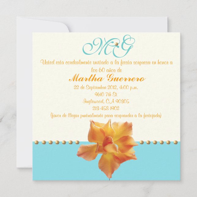 60-års födelsedagsinbjudan inbjudningar (Framsida)