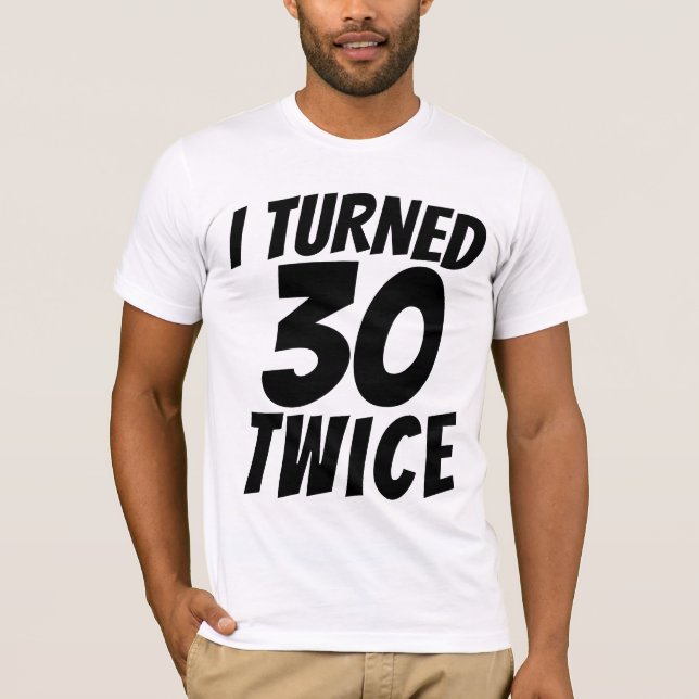 60-ÅRS FÖDELSEDAGSKORT 60 TVÅ GÅNGER T-SHIRT (Framsida)