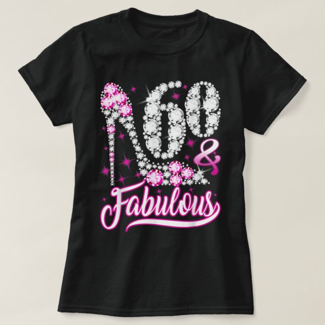 60 års gamla presenter 60 och Fabulous 60:e födels T Shirt (Design framsida)