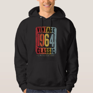 60 års gammal Vintage 1964 60:e födelsedagens Deko Hoodie