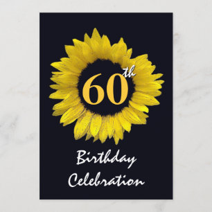 60 års Gult SolrossolrossoljeFödelsedagsfest Inbjudningar