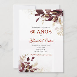 60-års inbjudan kvinna Invitation