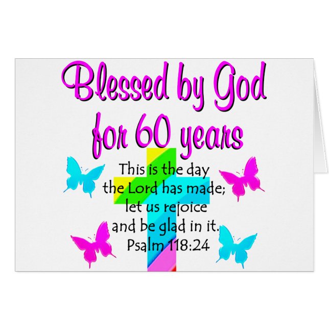 60 ÅRS KRISTISKA PRAYER OBS KORT (Framsidan Horizontal)