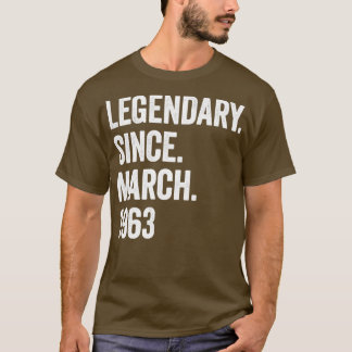 60 års legendary sedan mars 1963 60:e födelsedagen t shirt
