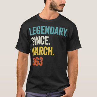 60 års legendary sedan mars 1963 60 födelsedagar2 t shirt