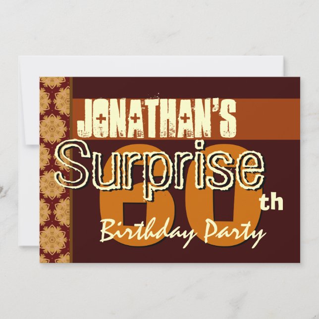 60-års överraskningsfödelsedagsfirande Spara datum Inbjudningar (Framsida)