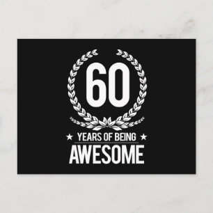 60-årsdag (60 år av att vara fantastisk) vykort