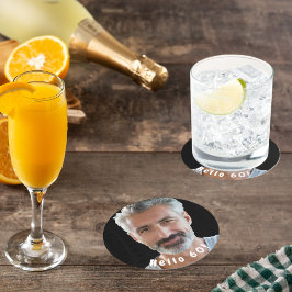 60-årsdag anpassningsbar hej 60 kille underlägg papper rund