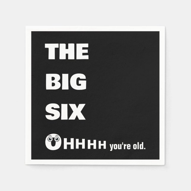 60-årsdag Att Bli Gammal Humor  Pappersservett (Framsidan)
