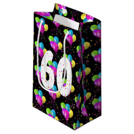 60-årsdag Ballonger och Konfetti Liten Presentpåse