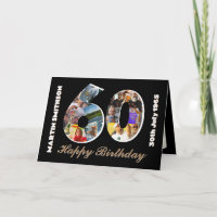 60-årsdag betyder 60 år gammalt fotokort