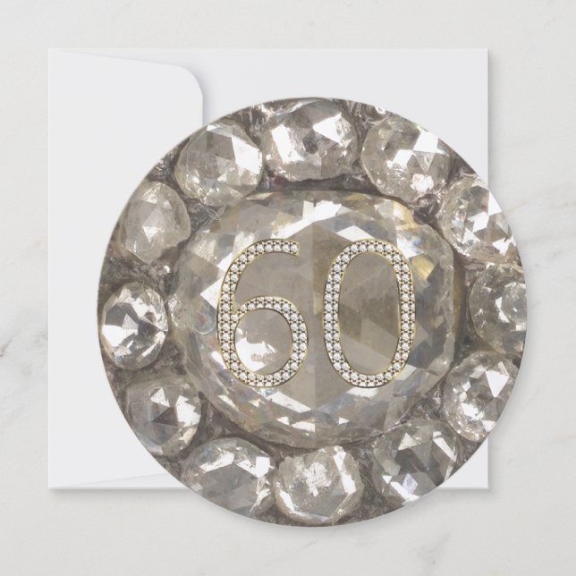 60-årsdag Jubileum Diamantbröllop 60 år Kort (Framsida)