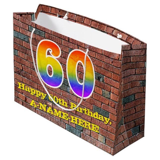 60-årsdag: Rolig, Graffiti-Inspirerad Regnbåge # 6 (Baksidan Vinklad)