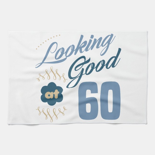 60-årsdag Tittar Bra Kökshandduk (Horisontell)