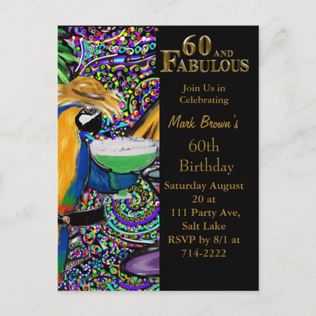 60-årsdag  vykort (Framsida)