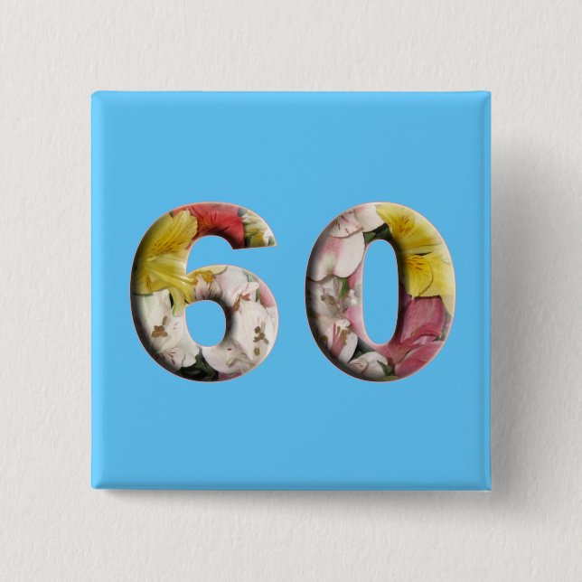 60-årsdagen 60 år: Milestone Pin Knapp (Framsida)