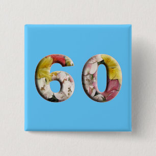 60-årsdagen 60 år: Milestone Pin Knapp