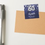 60-årsdagen av marinblå silver-stjärnor magnet<br><div class="desc">För en 60:e födelsedagsfest. En marin blå bakgrund färg med faux silver-stjärnor. Den blå färg är ojämn. Lägg till ditt namn,  text. Du kan använda som Spara datumpåminnelse för gästerna,  festen eller som en keepsaké.</div>