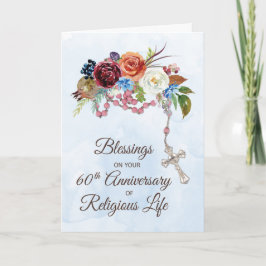 60-årsdagen av Religiösa Life med Rosary Kort
