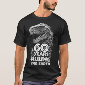 60-årsdagen Dinosaur Älskare födelsedag T Shirt