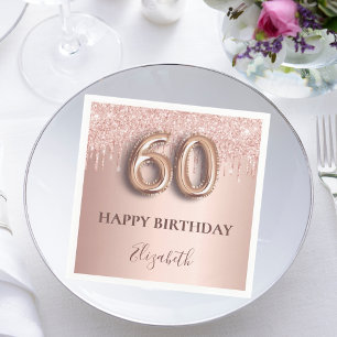 60-årsdagen för droppar i ro guld i namn pappersservett