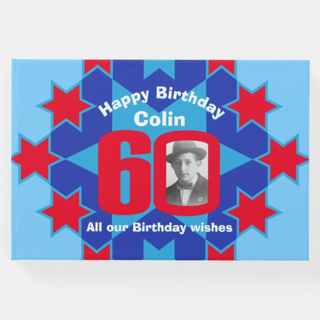 60-årsdagen för fotostjärnans rödblå gäst bok (Framsida)