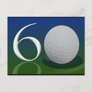 60-årsdagen för golf nöt i lycklig vykort