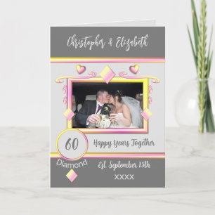 60-årsdagen för lägg till bild namn-gulten kort