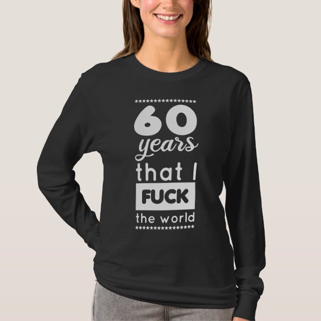 60-årsdagen humor t shirt (Framsida)