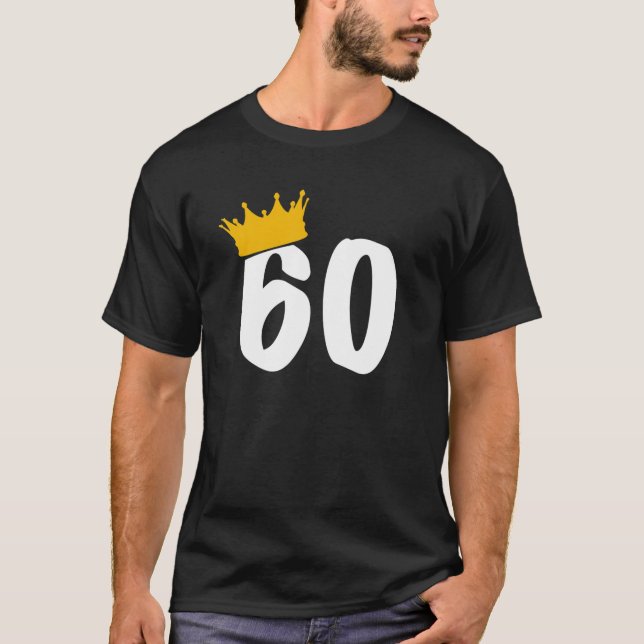 60:årsdagen | Krona Kung drottning av Bday Gift T Shirt (Framsida)