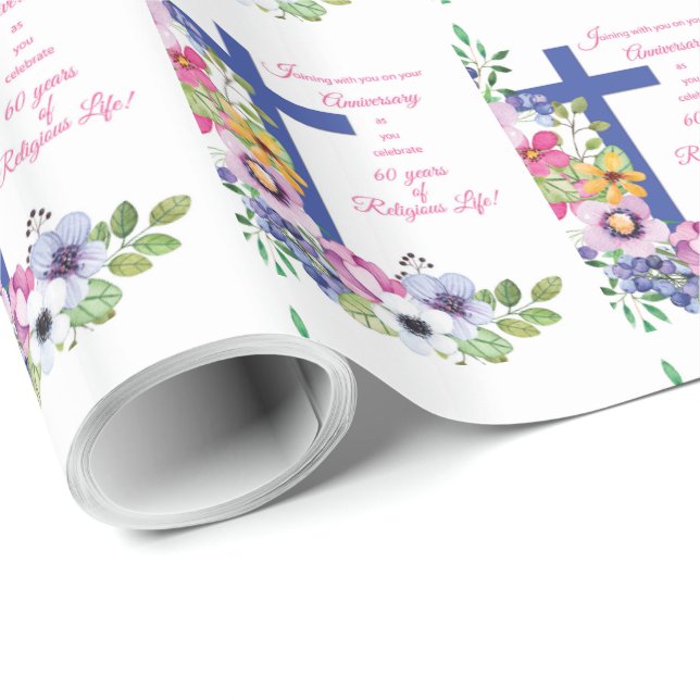 60-årsdagen, nuet, Religiösan Life Kor Presentpapper (Rullad Hörn)