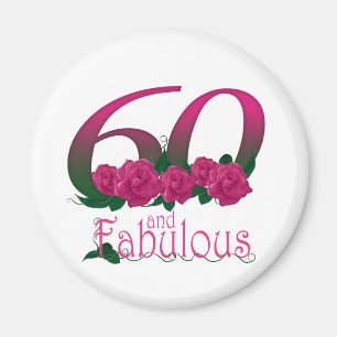 60-årsdagen och den fantastiska blommigten för ros magnet