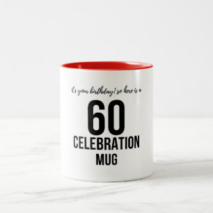 60-årsdagspresent i mugg   Födelsedagsgåva