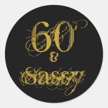60-årsfest 60 och fräck Svart och guld