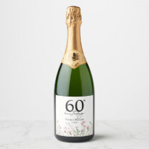 60-årsfirande Blommig Elegant Skript Födelsedagsfe