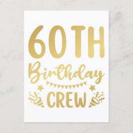 60-årsfirande Crew 60 Födelsedagsfirande Crew Vykort