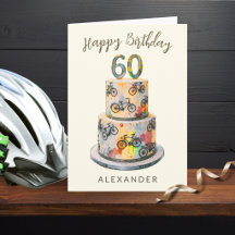 60-årsfirande Cyklar Tårta Färgrik Personlig
