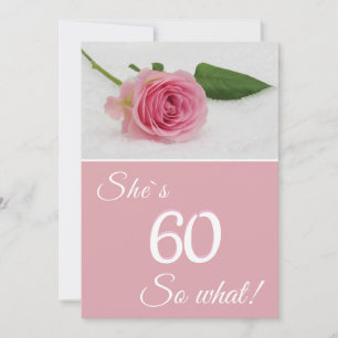 60-årsfirande för henne Rosa Ros Motivationskort